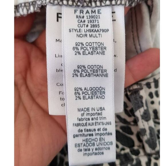 Frame Le High Skinny Abstract Animal Print Jeans Women's Size 28 - Picture 7 of 12